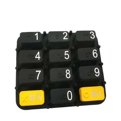 Op maat gemaakte radium gesneden doorzichtige siliconen rubber Pos Machine Sleutels