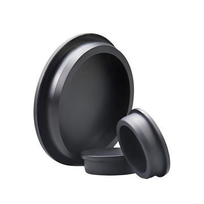 Aangepaste siliconen rubber accessoires met zwarte siliconen rubber plug en eindkappen