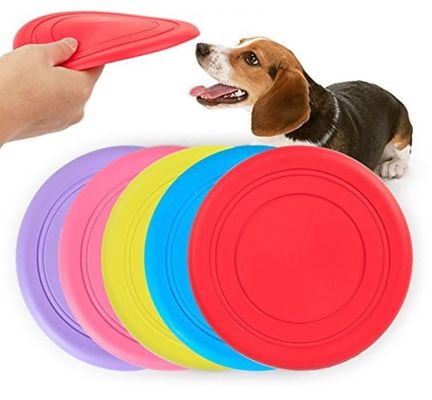 OEM van huisdierenfrisbee Rubberspeelgoed van het Beet het Bestand 17.8cm Silicone