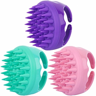 De Borstel van de silicone Rubbermassage/van de Shampooborstel Hoofdklantenembleem