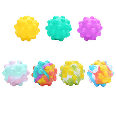 Het Stuk speelgoed van de de Samendrukkingsbal van kinderen 3D Rond de Douane Rubberspeelgoed van de Silicone Sensorisch Pop Bal